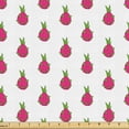 thumbnail image 1 of Ambesonne Hawaiian Fabric by the Yard Upholstery, Dragon Fruits Pattern Art, 10 Yards, Hot Pink Fern Green, 1 of 5