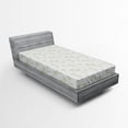 thumbnail image 1 of Ambesonne Hawaiian Fitted Sheet, Tropic Coconut Palms, Twin Size, Grey White, 1 of 2