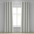 thumbnail image 1 of Ambesonne Hawaiian Grommet Curtain, Tropic Coconut Palms, 50" x 84", Grey White, 1 of 6
