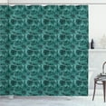 thumbnail image 1 of Ambesonne Hawaiian Shower Curtain, Monotone Jungle Plants, 69"Wx70"L, Pale Teal Hunter Green, 1 of 5