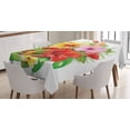 thumbnail image 1 of Ambesonne Hawaiian Tablecloth Rectangular Table Cover, Colorful Hibiscus Blooming, 60"x90", Multicolor, 1 of 4