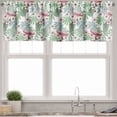 thumbnail image 1 of Ambesonne Hawaiian Valance Pack of 2, Island Leaves Flamingos, 54"X18", Multicolor, 1 of 4