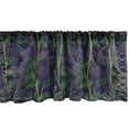 thumbnail image 1 of Ambesonne Hawaiian Window Valance, Exotic Palm Leaf Branches, 42" x 12", Quartz and Fern Green, 1 of 3