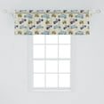 thumbnail image 1 of Ambesonne Hawaiian Window Valance, Retro Illustration of Surfboards on Cars Bicycles Motorcycles, Curtain Valance for Kitchen Bedroom Decor with Rod Pocket, 54" X 18", Grey Yellow Multicolor, 1 of 2