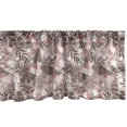 thumbnail image 1 of Ambesonne Hawaiian Window Valance, Vintage Pastel Flora Bloom, 42" x 18", Coral Blush Warm Taupe, 1 of 2