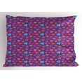 thumbnail image 1 of Ambesonne Heart Pillow Sham, Colorful Romantic Pattern, 26" X 20", Multicolor, 1 of 2