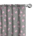 thumbnail image 1 of Ambesonne Hearts Curtains, Romance Love Arrows Graphic, Pair of 28"x84", Pale Pink Taupe Grey, 1 of 1