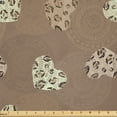 thumbnail image 1 of Ambesonne Hearts Fabric by the Yard Microfiber, Animal Skin Leopard Mandala, 3 Yards, Cocoa Pastel Green Tan, 1 of 2