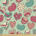 thumbnail image 1 of Ambesonne Hearts Fabric by the Yard Upholstery, Colorful Love Cheers, 1 Yard, Multicolor, 1 of 4