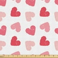 thumbnail image 1 of Ambesonne Hearts Fabric by the Yard Upholstery, Valentines Romance , 3 Yards, Blush Pastel Pink, 1 of 5