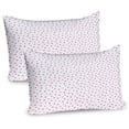 thumbnail image 1 of Ambesonne Hearts Pillow Sham 2 Pack, Continuous Repeating Pattern, 26"x20", Vermilion Pale Pink, 1 of 3