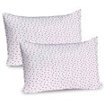 thumbnail image 1 of Ambesonne Hearts Pillow Sham 2 Pack, Continuous Repeating Pattern, 36"x20", Vermilion Pale Pink, 1 of 3