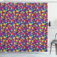 thumbnail image 1 of Ambesonne Hearts Shower Curtain, Rainbow Color Tone Heart, 69"Wx84"L, Multicolor, 1 of 3