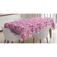 thumbnail image 1 of Ambesonne Hearts Tablecloth Rectangular Table Cover, Love Design, 52"x70", Hot Pink Purple Pink, 1 of 4