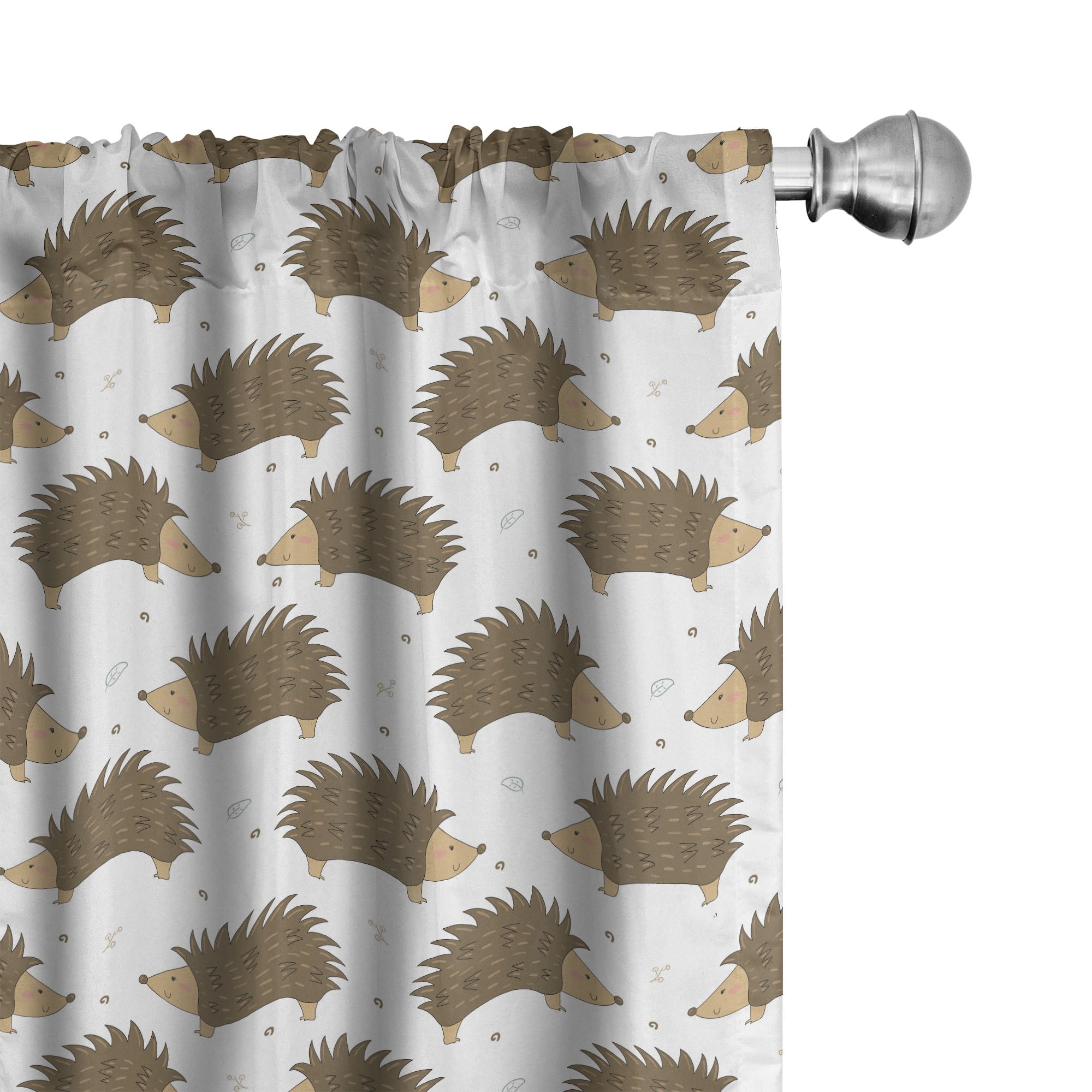 Ambesonne Hedgehog Curtains Cartoon Porcupines Pair Of 28 x63 Ambesonne hedgehog curtains cartoon porcupines pair of 28 x63