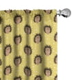 thumbnail image 1 of Ambesonne Hedgehog Curtains, Christmas Theme Animals, Pair of 28"x84", Mustard Camel and Ruby, 1 of 4