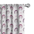 thumbnail image 1 of Ambesonne Hedgehog Curtains, Colorful Spiky Animal, Pair of 28"x84", Pink Lilac Black, 1 of 5