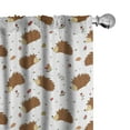 thumbnail image 1 of Ambesonne Hedgehog Curtains, Playful Forest Animals, Pair of 28"x84", Multicolor, 1 of 5