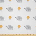 thumbnail image 1 of Ambesonne Hedgehog Fabric by the Yard Microfiber, Sketch Art Illustration, 2 Yards, Pale Orange Pale Grey, 1 of 2