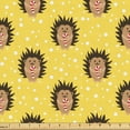 thumbnail image 1 of Ambesonne Hedgehog Fabric by the Yard Upholstery, Christmas Theme Animals, 10 Yards, Mustard Camel and Ruby, 1 of 5
