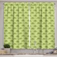 thumbnail image 1 of Ambesonne Hedgehog Kitchen Curtains, Spiny Mammals Green, 55"x39", Pistachio and Lime Green, 1 of 3