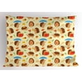 thumbnail image 1 of Ambesonne Hedgehog Pillow Sham, Cartoon Woodland Dots, 26" X 20", Multicolor, 1 of 2