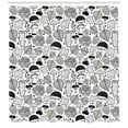 thumbnail image 1 of Ambesonne Hedgehog Shower Curtain, Ecological Woodland, 69"Wx75"L, Black White, 1 of 3