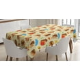 thumbnail image 1 of Ambesonne Hedgehog Tablecloth Rectangular Table Cover, Cartoon Woodland Dots, 60"x84", Multicolor, 1 of 4