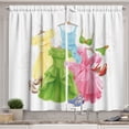 thumbnail image 1 of Ambesonne Heels and Dresses Kitchen Curtains, Girl Wardrobe, 55"x39", Multicolor, 1 of 2