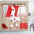 thumbnail image 1 of Ambesonne Heels and Dresses Shower Curtain, Clothes Shoes, 69"Wx84"L, Multicolor, 1 of 3