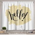 thumbnail image 1 of Ambesonne Hello Kitchen Curtains, Modern Design Mosaic, 55"x39", Black White Yellow, 1 of 3