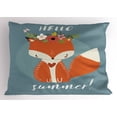 thumbnail image 1 of Ambesonne Hello Pillow Sham, Greet the Summer Season, 26" X 20", Multicolor, 1 of 2