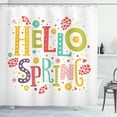 thumbnail image 1 of Ambesonne Hello Shower Curtain, Colorful Spring Elements, 69"Wx70"L, Multicolor, 1 of 3