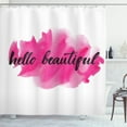 thumbnail image 1 of Ambesonne Hello Shower Curtain, Words on Pink, 69"Wx70"L, Magenta Black, 1 of 3