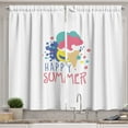 thumbnail image 1 of Ambesonne Hello Summer Kitchen Curtains, Ice Cream Doodle, 55"x39", Multicolor, 1 of 3