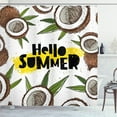 thumbnail image 1 of Ambesonne Hello Summer Shower Curtain, Coconut Halves, 69"Wx75"L, Multicolor, 1 of 3