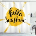thumbnail image 1 of Ambesonne Hello Sunshine Shower Curtain, Summer Season Words, 69"Wx75"L, Earth Yellow Grey, 1 of 5