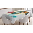 thumbnail image 1 of Ambesonne Hello Tablecloth Rectangular Table Cover, Toucan Bird with Hibiscus, 60"x84", Multicolor, 1 of 4