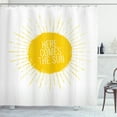 thumbnail image 1 of Ambesonne Here Comes the Sun Shower Curtain, Sunny Times Art, 69"Wx84"L, Earth Yellow White, 1 of 3