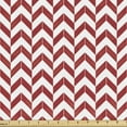 thumbnail image 1 of Ambesonne Herringbone Fabric by the Yard Upholstery, Chevrons Arrows Art, 10 Yards, Raspberry and White, 1 of 5