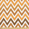 thumbnail image 1 of Ambesonne Herringbone Fabric by the Yard Upholstery, Horizontal Zigzag Plot, 5 Yards, Dark Yellow Amber, 1 of 5