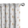 thumbnail image 1 of Ambesonne Hibiscus Curtains, Minimal Summer Flamingo, Pair of 28"x84", Pale Salmon and Pale Coffee, 1 of 4