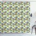 thumbnail image 1 of Ambesonne Hibiscus Shower Curtain, Birds Composition Leaves, 69"Wx84"L, Multicolor, 1 of 5