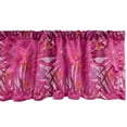 thumbnail image 1 of Ambesonne Hibiscus Window Valance, Summer Concept Pattern of Tropical Flowers and Monstera Leaves, Curtain Valance for Kitchen Bedroom Decor with Rod Pocket, 54" X 18", Raspberry Baby Pink, 1 of 2