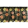 thumbnail image 1 of Ambesonne Hibiscus Window Valance, Vintage Jungle Foliage Art, 42" x 12", Dark Brown Multicolor, 1 of 3