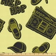 thumbnail image 1 of Ambesonne Hip Hop Fabric by the Yard Upholstery, Subculture Theme Print, 3 Yards, Pale Yellow Yellow, 1 of 5