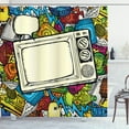 thumbnail image 1 of Ambesonne Hip Hop Shower Curtain, 90s Theme Retro Style, 69"Wx70"L, Multicolor, 1 of 3