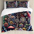 thumbnail image 1 of Ambesonne Hippie Duvet Cover Set, Modern Bohemian Huddles Art, King, Multicolor, 1 of 5
