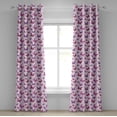 thumbnail image 1 of Ambesonne Hippie Grommet Curtain, Butterflies Colors, 50" x 120", Pink Purple, 1 of 6