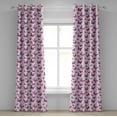 thumbnail image 1 of Ambesonne Hippie Grommet Curtain, Butterflies Colors, 50" x 72", Pink Purple, 1 of 6